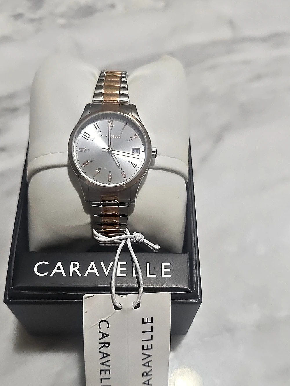 Caravelle by Bulova Traditional Silver Dial Women's Stainless Steel Watch 45L183